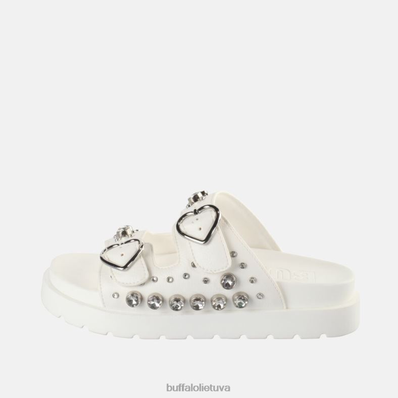 eve heart platform slide veganas Buffalo beveik baltas4D4XB409 |skaidrių