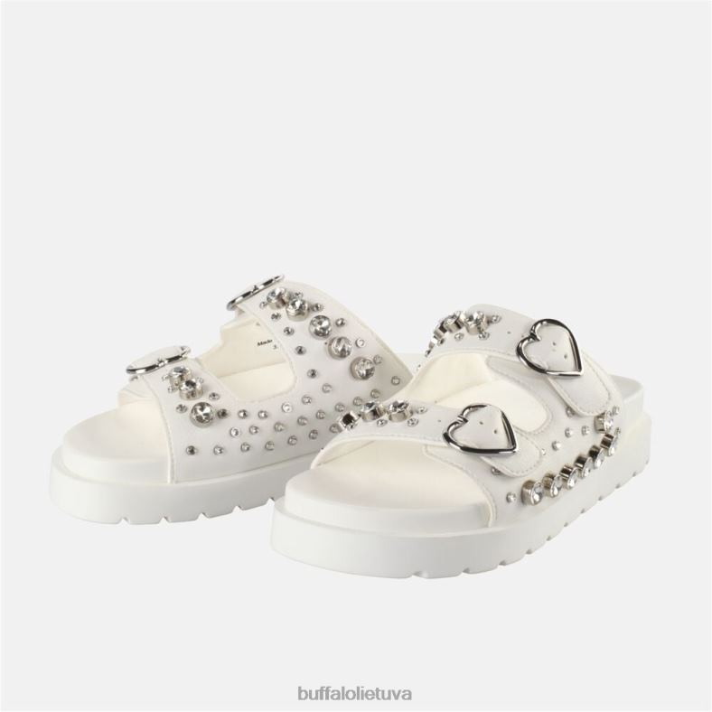 eve heart platform slide veganas Buffalo beveik baltas4D4XB409 |skaidrių