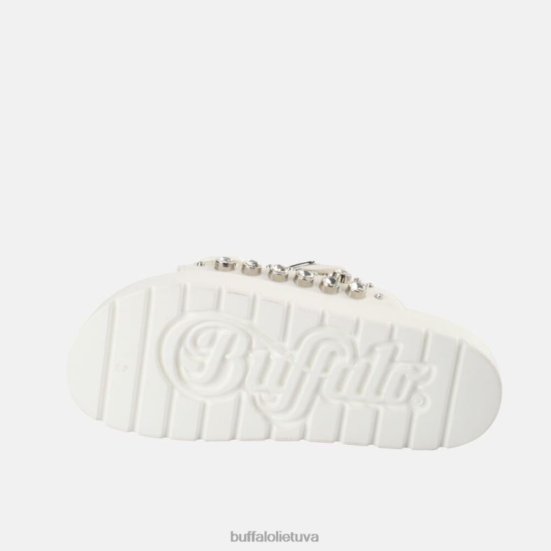 eve heart platform slide veganas Buffalo beveik baltas4D4XB409 |skaidrių