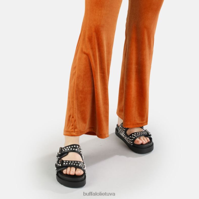 eve stud platforminės basutės veganiškos Buffalo juodas4D4XB673 |skaidrių