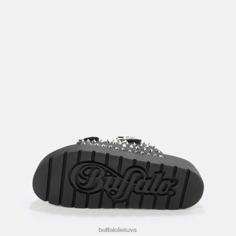 eve stud platforminės basutės veganiškos Buffalo juodas4D4XB673 |skaidrių