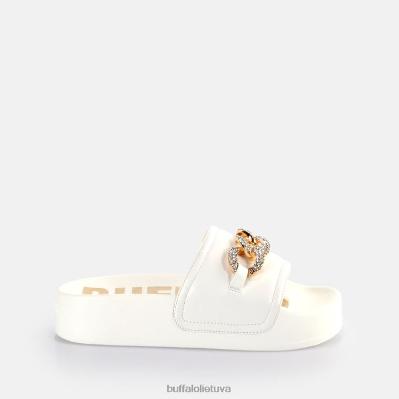 fabia grandinės platformos slidės veganiškos Buffalo baltas4D4XB379 |skaidrių