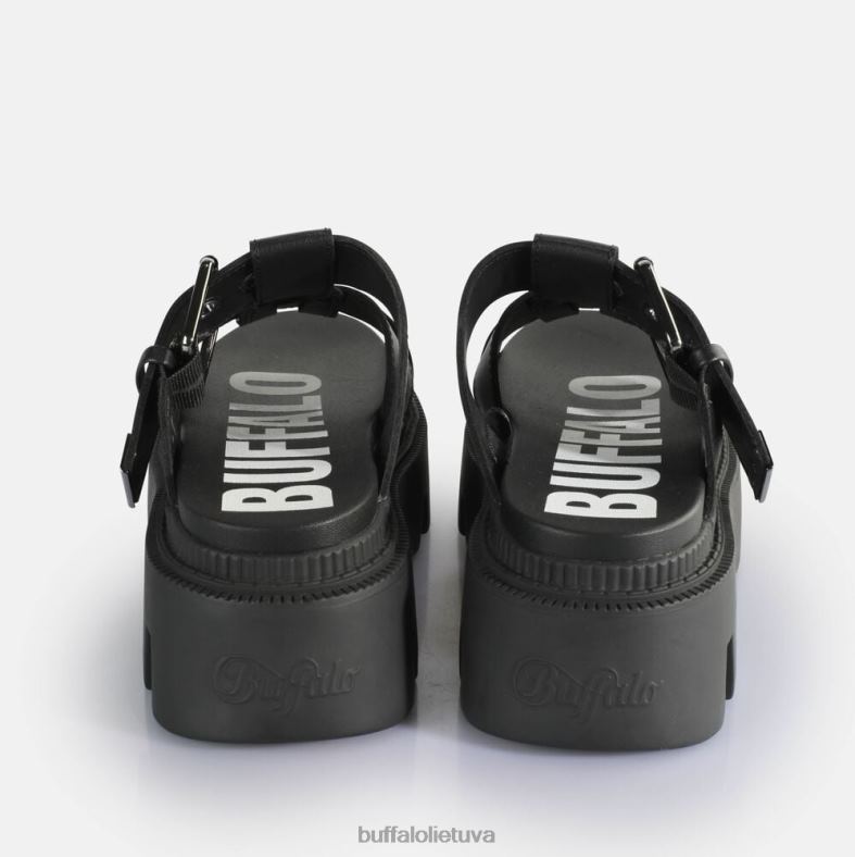 flora slide platformos basutės veganiškos Buffalo juodas4D4XB565 |skaidrių