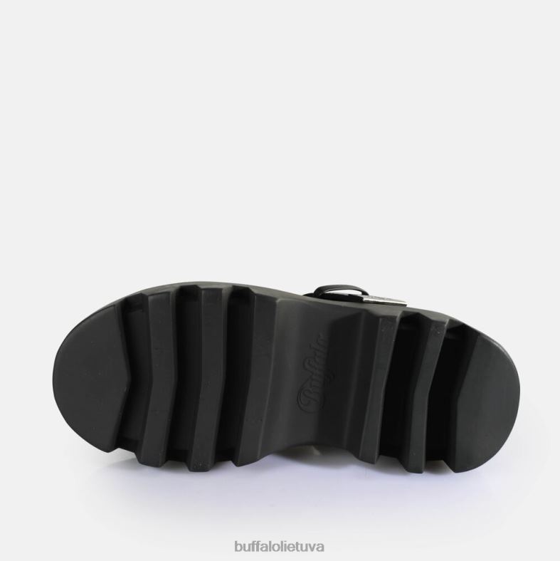 flora slide platformos basutės veganiškos Buffalo juodas4D4XB565 |skaidrių
