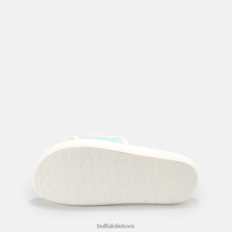 rey slide veganas Buffalo balta/daugiaspalvė4D4XB878 |skaidrių