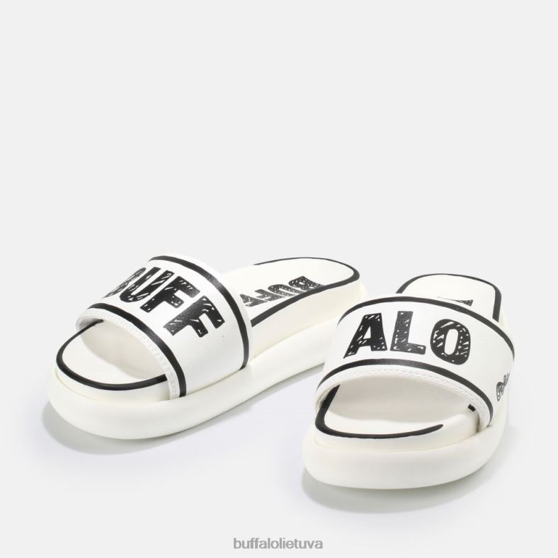 rey slide veganas Buffalo balta juoda4D4XB874 |skaidrių
