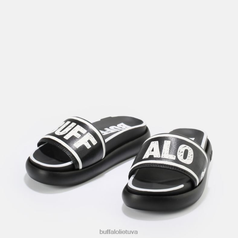 rey slide veganas Buffalo juoda balta4D4XB730 |skaidrių