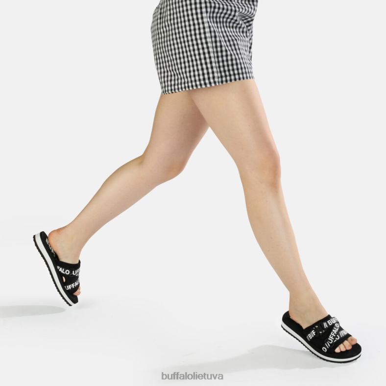 sage slide platformos basutės veganiškos Buffalo juodas4D4XB863 |skaidrių