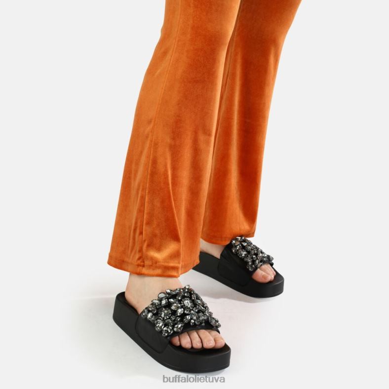 sky Diamond platform slide vegan Buffalo juodas4D4XB109 |skaidrių