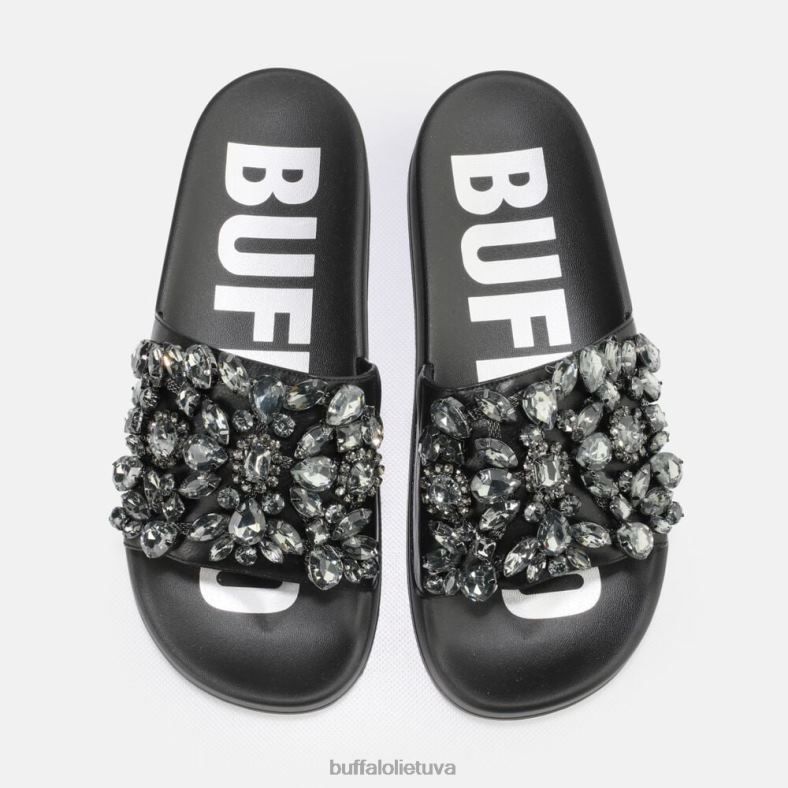 sky Diamond platform slide vegan Buffalo juodas4D4XB109 |skaidrių