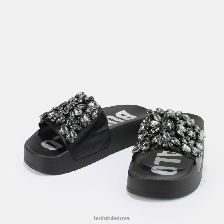 sky Diamond platform slide vegan Buffalo juodas4D4XB109 |skaidrių